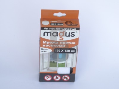 Мрежа за прозорец 130х150 - БЯЛА -лепяща-                                                                                                                                                                                                                                                                   